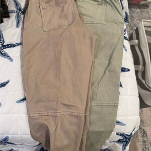 White House Black Market Tan and Olive Pants